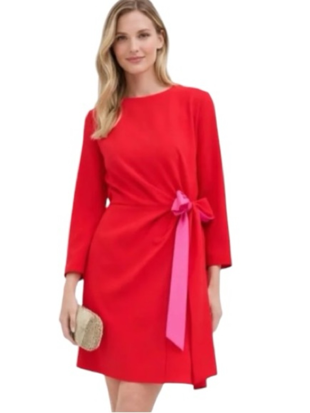 Tuckernuck Sienna Wrap Dress Poppy Hot Pink Small